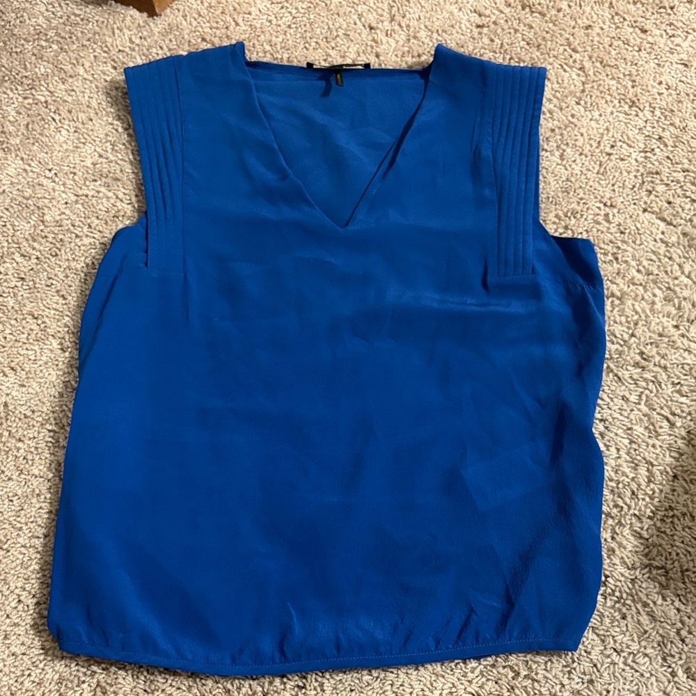 Maje Royal Blue V-Neck Blouse